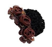 Flower Bun Holder Covers, Stylish Barrette Hair Clip, Secure Hair Accessories, Elegant Bun Holders Floral for Women, Bank Clerks, Waiters, Daily Wear 8x8x5cm