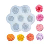 Flower Candle Molds, Silicone Flexible Flower Mold, Decorating Making Tools, Non Stick Accessories, Homemade Candle Mold for Soap Resin Candy Craft Projects Wedding Party Art