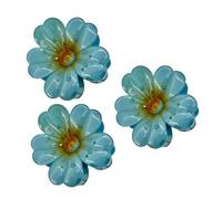 Flower Claw Clips, Plumerias Hair Clamps, Elegant Hair Accessoires, Non-Slip Hairs Claws, 3pcs Vibrant Design, Beach Pool Party Wear for Any Accessory Collection, 8x7x4cm Multicolore