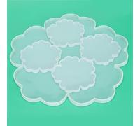 Flower Coaster Resin Molds Set - Durable Silicone Molds for DIY Home Decoration, for Coasters, Fruit Trays, and Unique Gifts - Includes Large and Small Flower Molds