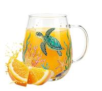 Flower Coffee Mug - 15.2 oz Vintage Botanical Glass Teacup | Decorative Art