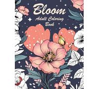 Flower Coloring Book for Adults - 50 Unique Floral Patterns Adult Coloring Books for Women - No Duplicate Coloring Books for Adults Relaxation - Ultra-Thick Single Sided Paper