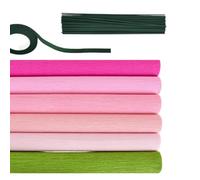 Flower Crepe Paper | Craft Paper Rolls With Double Sided Tape