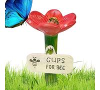 Flower Drinking Post - Petal Garden Oasis, 4.33x2.76x2.76 inch Pollinator Hydration Cup with Vibrant Floral Design, Backyard Butterfly Canteen, Lawn Reservoir for Patio Balcony Courtyard