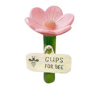 Flower Drinking Post - Petal Garden Oasis, 4.33x2.76x2.76 inch Pollinator Hydration Cup with Vibrant Floral Design, Backyard Butterfly Canteen, Lawn Reservoir for Patio Balcony Courtyard