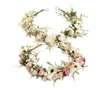 Flower Fairy Crown, Wedding Flower Crown Garland, Bohemian Flower Crown, Fairy Costume Flower Crown, Photo Prop Hair Accessories, Adjustable Flower Crown for Festive Parties
