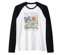 Flower Friends Forever Art Floral Nature Manche Raglan
