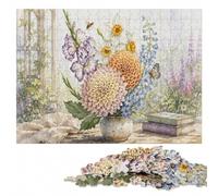 Flower Gift Mothers Day Puzzle en Bois 1000 PCS, Jeu De Réflexion | Présent du Nouvel An avec activité sans écran à la maison pendant le temps libre.
