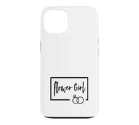 Flower Girl - Mariage Jour de Mariée Cursive Cute Pretty Floral Coque pour iPhone 13