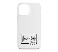 Flower Girl - Mariage Jour de Mariée Cursive Cute Pretty Floral Coque pour iPhone 13 Pro Max
