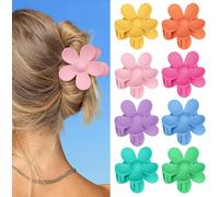Flower Hair Clip, 8 Pieces Flower Hair Clip Colorful Matte Hair Clips For Women Large Flower Shaped Hair Clip Fashion Hair Accessories Woman For Women Girls