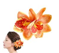 Flower Hair Clip, Hawaiian Resin Pin, Non Slip Hair Accessory Artificial Floral Barrette, Beach Party Styling Clip for Wedding Bridal Holiday Travel Summer Birthday Daily Wear Use 4.33*3.15*0.78in