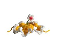 Flower Hat Pet - Chapeau en Tricot de Chien de Conception de Fleur tissé à la Main | Petit Couvre-Chef pour Chatons et Chiots d'hiver, Accessoire Doux et Chaud pour Un Usage intérieur et extér