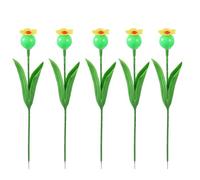 Flower Hummingbird Feeder - Set of 5 Artificial Flower Ground Stake with Decorative Appeal and Vibrant Colors, Small Bird Feeders for Nature Lovers, Parks, Decks, Balconies, 14.17x3.15 inches