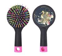 Flower Japan Hippocampus Ukiyo-e Brosse à cheveux démêlante Base coussin