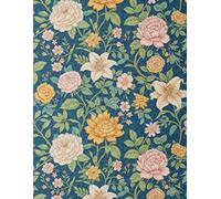 Flower Journal For Women. 160 Pages and 8.5+11 inches Paperback Notebook For Writing,Gratitude and Self-Care