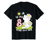 Flower Kitty 8th Birthday In My 8 Year Old Era Chat mignon T-Shirt