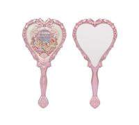 Flower Knows Midsummer Fairytales Miroir à Main Vintage en Forme de cœur, Miroir de Poche Fantaisie et Jolie Princesse avec Longue poignée, Cadeau pour Filles et Femmes (Vanille Blanche)