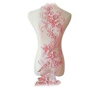 Flower Lace Applique 3D Flower Embroidery Lace Bridal Applique Sewing Craft 20x70CM