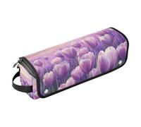 Flower Lavender Spring Wild Hair Tools Sac de voyage avec tapis de fer Grand lisseur de cheveux Étui de voyage pour fer plat Outils chauds et accessoires de soins capillaires, fleur lavande printemps