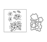 Flower Leaves Matrices de découp et Joint en Silicone Joint de Motif Transparent Timbre en Silicone pour Le Bricolage Scrapbooking Photo Album Décorat