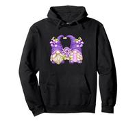 Flower Lover Summer Graphic for Women Hippies Purple GNOME Sweat à Capuche