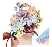Flower Making Kit - Pipe Cleaner Chenille Craft Set, Fun Diy Bouquet, Versatile Indoor Activity for Decoration and Gifting | Ideal for Valentine's Day Mother's Party Bedroom Study Room Living Home Us