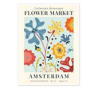 Flower Market Amsterdam II Poster de TAlex 60 x 80 cm Tableaux Décoration murale