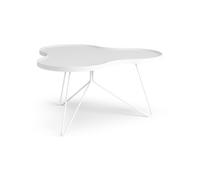 Swedese Table Flower mono 84x90 cm H45 cm frêne laminé blanc