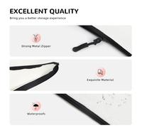 Flower Paris Tour Eiffel Faux Chanvre Trousse de Maquillage Grande Capacité, Trousse de Toilette Voyage Résistant à l'eau Pochette pour Femme