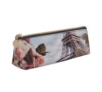 Flower Paris Tour Eiffel Trousse Triangulaire Cuir Léger et Mignon Grande Capacité, blanc, Taille unique, Sac à dos d'école