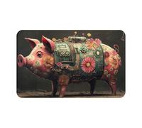 Flower Pig MachinerySupernatural Symbols Black Printing 1 pièce Serviette de plage en velours peau de pêche à séchage rapide surdimensionnée 140 x 70 cm pour adultes, serviette super absorbante