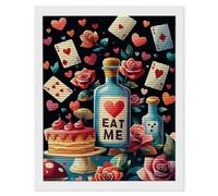 Flower Poker Cartes Diamond Painting Adultes Enfant, 5D DIY Peinture Diamant Kit Complet, Peinture Diamant Artisanat Strass Point de Croix Painting pour Adultes, Décor Intérieur, Cadeaux 35x55 cm s453