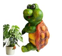 Flower Pot Hugger, Cute Resin Climbing Turtle Ornament, 1.97x3.74x2.36 inches Compact Design, Weatherproof Animal Garden Decoration for, Lawn, Yard, Desk, Pond, Workplace