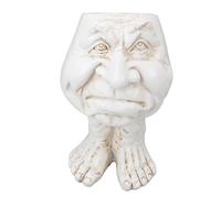 Flower Potold Man Pl Pot de Fleur Innovante Exquise R Vieil Homme Jardinière Pot Succulent Pot pour Le Jardin Extérieur Balcon Blanc Type 1 Est Adaptable à Large d'espèces. Vous
