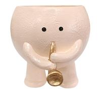 Flower Pots for Succulents - Saxophone-Themed Resin Plant Pot, Whimsical Character Design | Multifunctional for Home Study, Artistic Pots for Cactus, and Tiny Houseplants