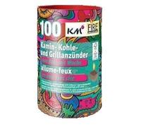 Flower Power Art. 248 KM Firemaker Lot de 100 allume-feu en bois naturel avec cire