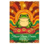 Flower Power Dreams - Retro 70s Art (Wandkalender 2026 DIN A2 hoch), CALVENDO Monatskalender: Ein farbenfroher Retro-70er-Kalender voller Flower-Power-Vibes und guter Laune.