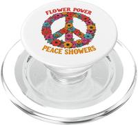 Flower Power Peace Showers Amour Hippie Symbole 60/70/80 PopSockets PopGrip pour MagSafe