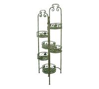 Flower Rack Retro Wrought Iron Floor-to-Ceiling Home Balcony Folding Flower Pot Rack Creative Simple Modern Country Multi-Layer Rack