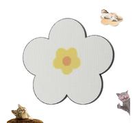 Flower Scratching Pad for Cats on Wall, Self-Adhesive Cat Scratching Mats, Wall Floor Mounted Cat Scratching Board, Scratcher Pads for Couch Carpets Doors Furniture Protector (White)