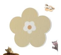 Flower Scratching Pad for Cats on Wall, Self-Adhesive Cat Scratching Mats, Wall Floor Mounted Cat Scratching Board, Scratcher Pads for Couch Carpets Doors Furniture Protector (Yellow)