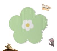 Flower Scratching Pad for Cats on Wall, Self-Adhesive Cat Scratching Mats, Wall Floor Mounted Cat Scratching Board, Scratcher Pads for Couch Carpets Doors Furniture Protector (Green)