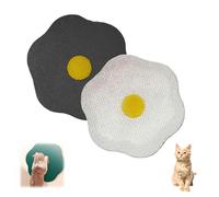 Flower Scratching Pad for Cats on Wall, Wall Mounted Or Flat, Cat Toy, Dopamine Colors, 2-in-1 Paving and Hanging Cat Scratch Pads for Grinding Claws(Red+Green)(Black+White)