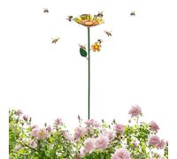 Flower Shaped Bee Waterer - Bird Bath Garden Feeder, Backyard Hummingbird Drinker for Pollinator Support, Robust Outdoor Piece, Garden Hydration Item with Pads, Natural Feeding Unit for Lawn