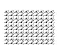 Flower Shaped Binder Clips 100 Pack | Hollow Long Tail Iron Paper Clips for Documents/Tickets/Clothes | Firm Grip Metal Clip Organizer (Noire)