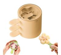 Flower-Shaped Silicone Ice Cream Mold with Lids,Multi-Layer Flower Silicone Popsicle Molds,Stackable Reusable DIY Ice Cream Maker Cups,DIY Dessert,Puree Jelly Tray
