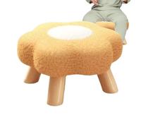 Flower Stool - Polyester Puff Ottoman Seat | Cute Footrest Stool for Indoor Dorm, Bedroom Living Room, Nursery College and Playroom Entryway Sofa