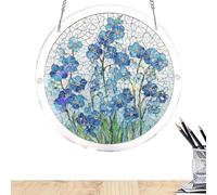 Flower Sun Catcher - Decorative Puzzle Craft Kit, Light Catching Design with Shimmer, 3D Artistic, Home Ornament, Creative Decor Item for Brightening Indoor Spaces in Living Rooms Bedrooms