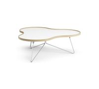 Flower Table Basse 114x107 Blanc/Chêne/Chrome